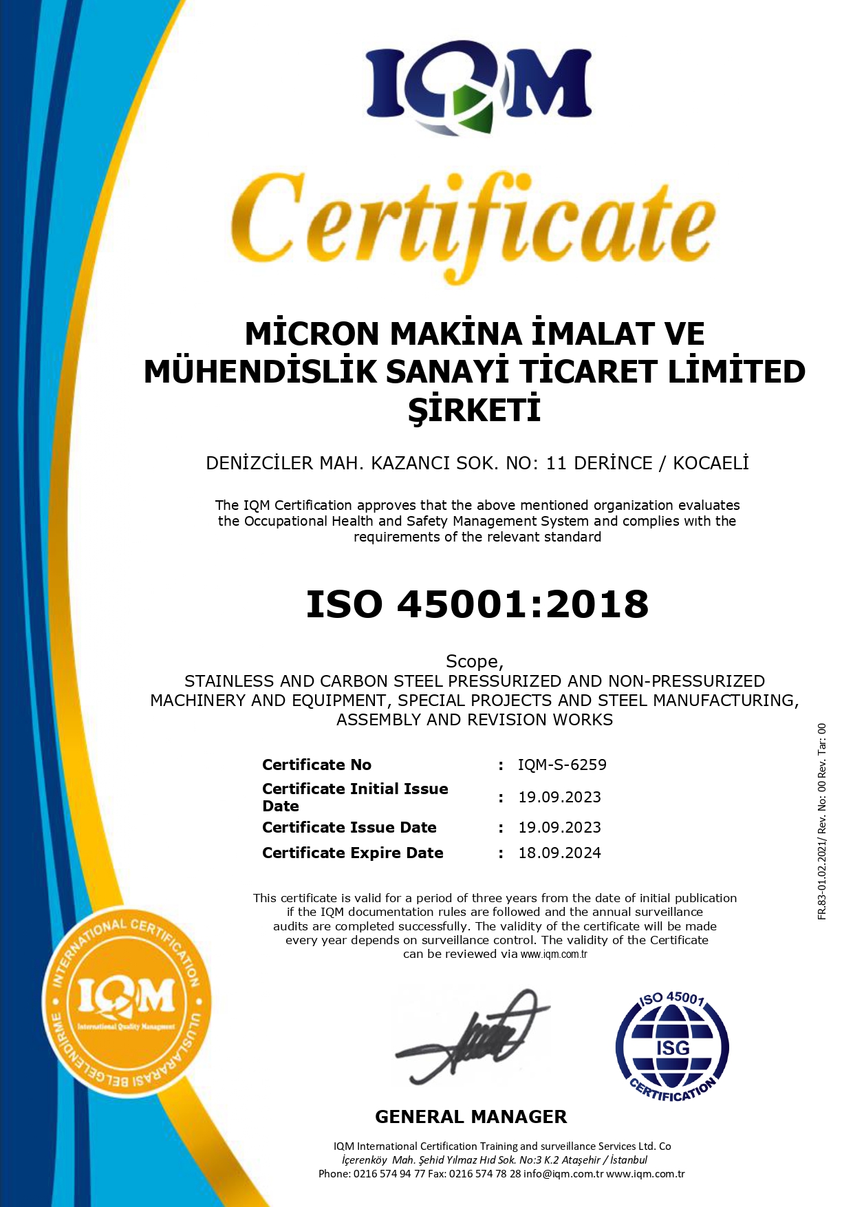 ISO 45001:2018